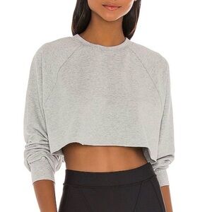 ALO Yoga Light Gray Crop Top